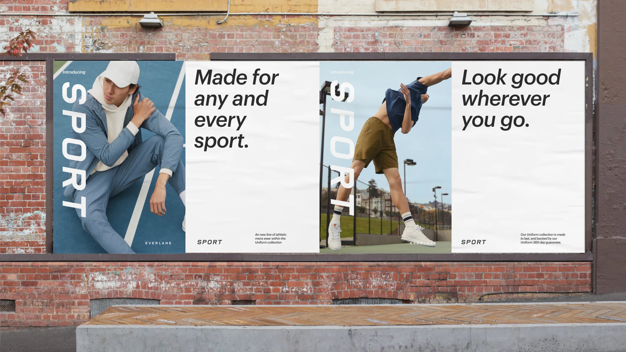 Uniform Sport campaign across outdoor advertising panels