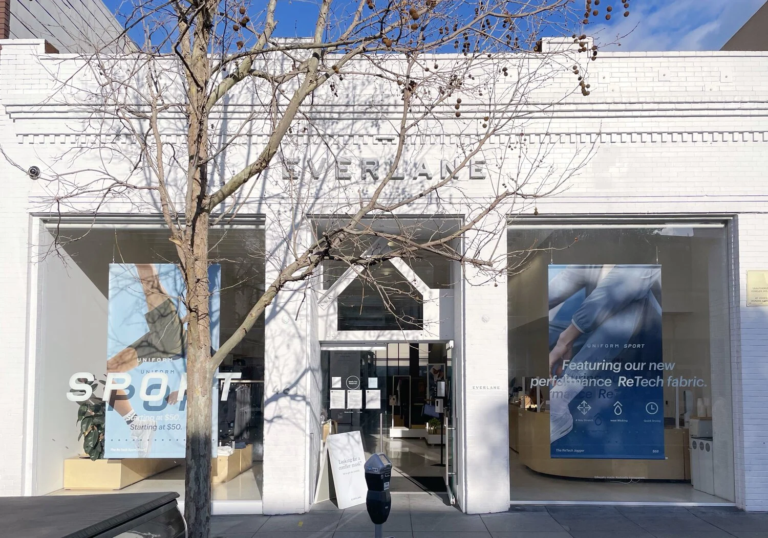 Uniform Sport storefront campaign