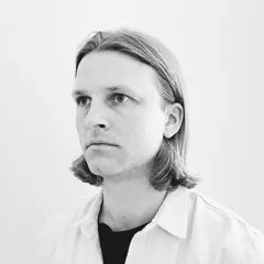 Black-and-white portrait of Michael Stark